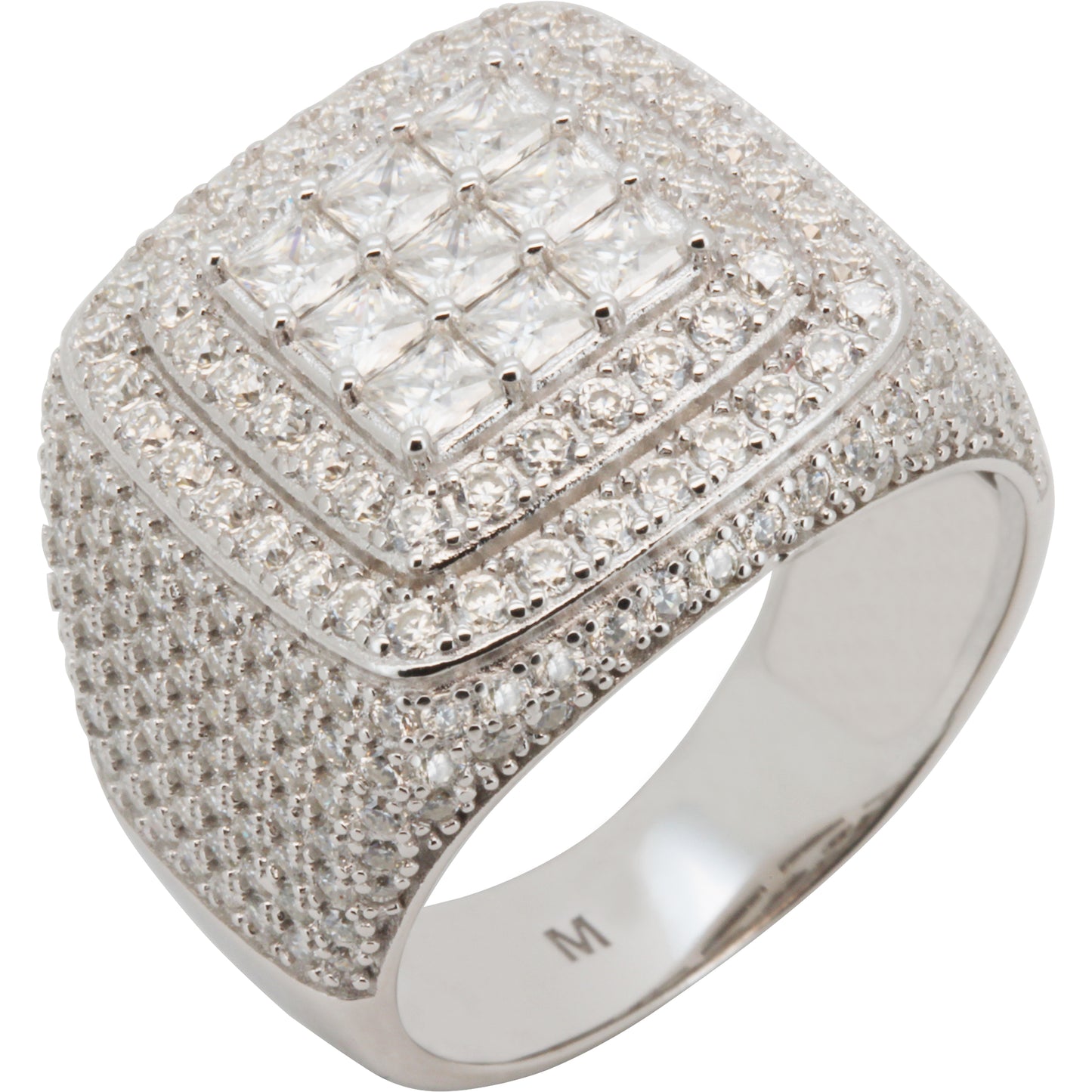 3.13ct Moissanite Square Ring Size 8