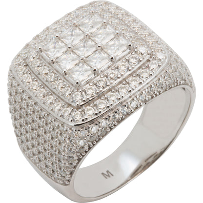 3.13ct Moissanite Square Ring Size 8