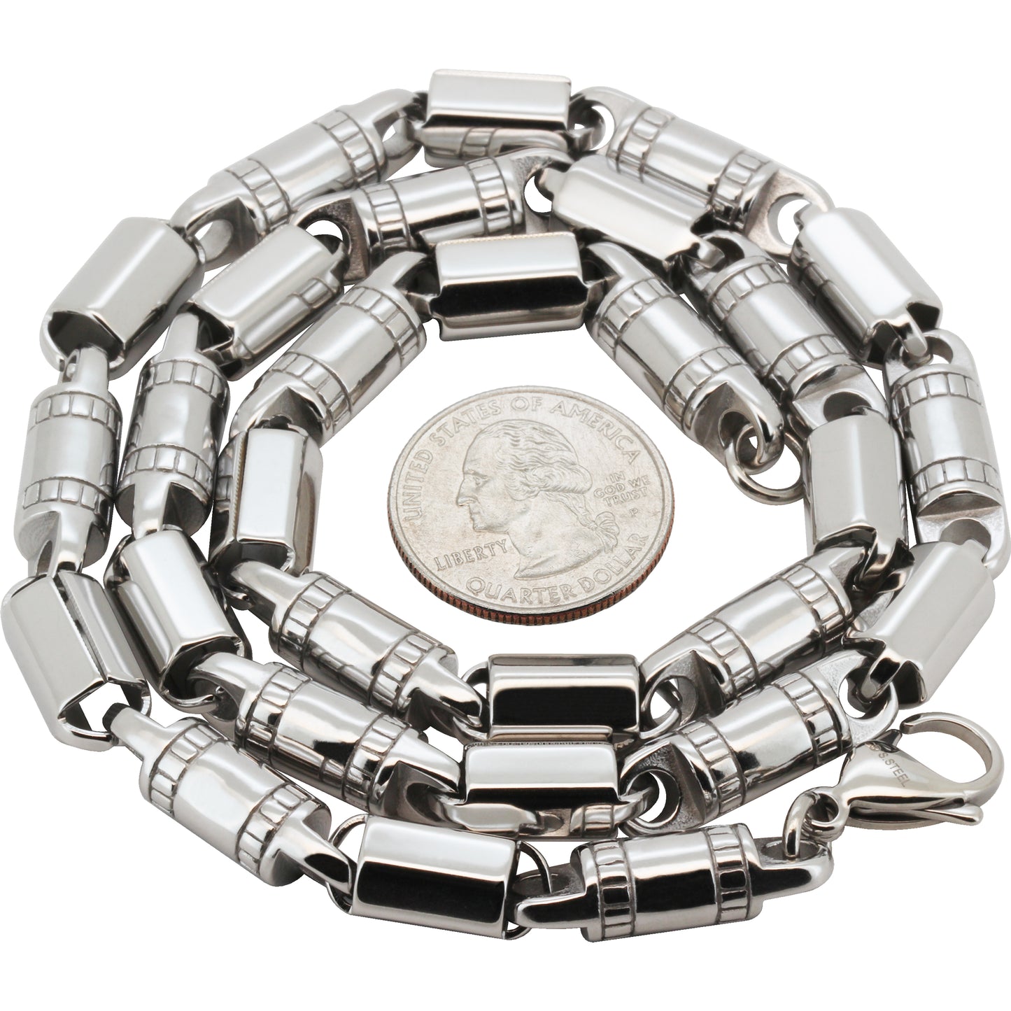 8mm Barrel Link Chain 24"