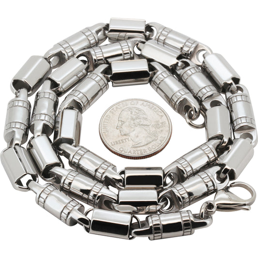 8mm Barrel Link Chain 24"