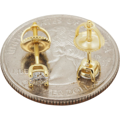 4mm 0.6ctw Moissanite Solitaire Studs