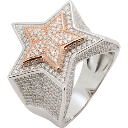 2.17ct Moissanite Star Ring Size 8