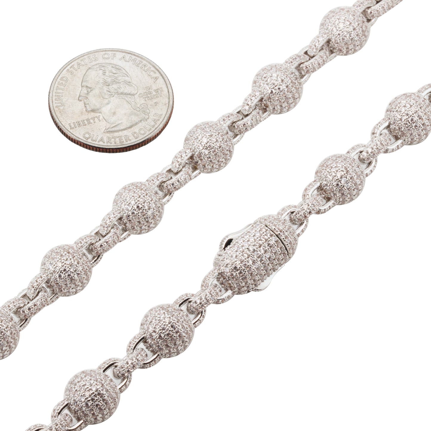 10mm Ball Bracelet 8"