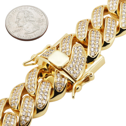 24mm Cuban Link Bracelet 9"