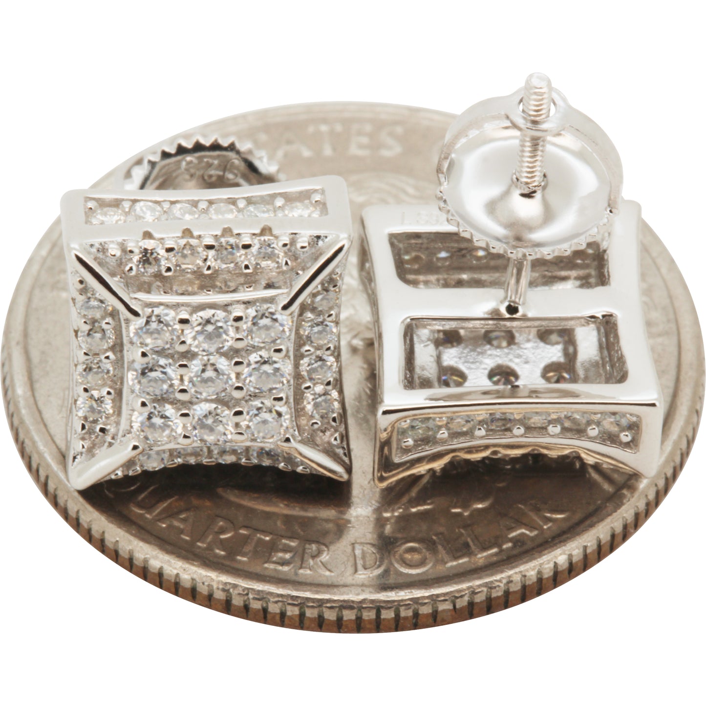 9.5mm Moissanite Square Studs