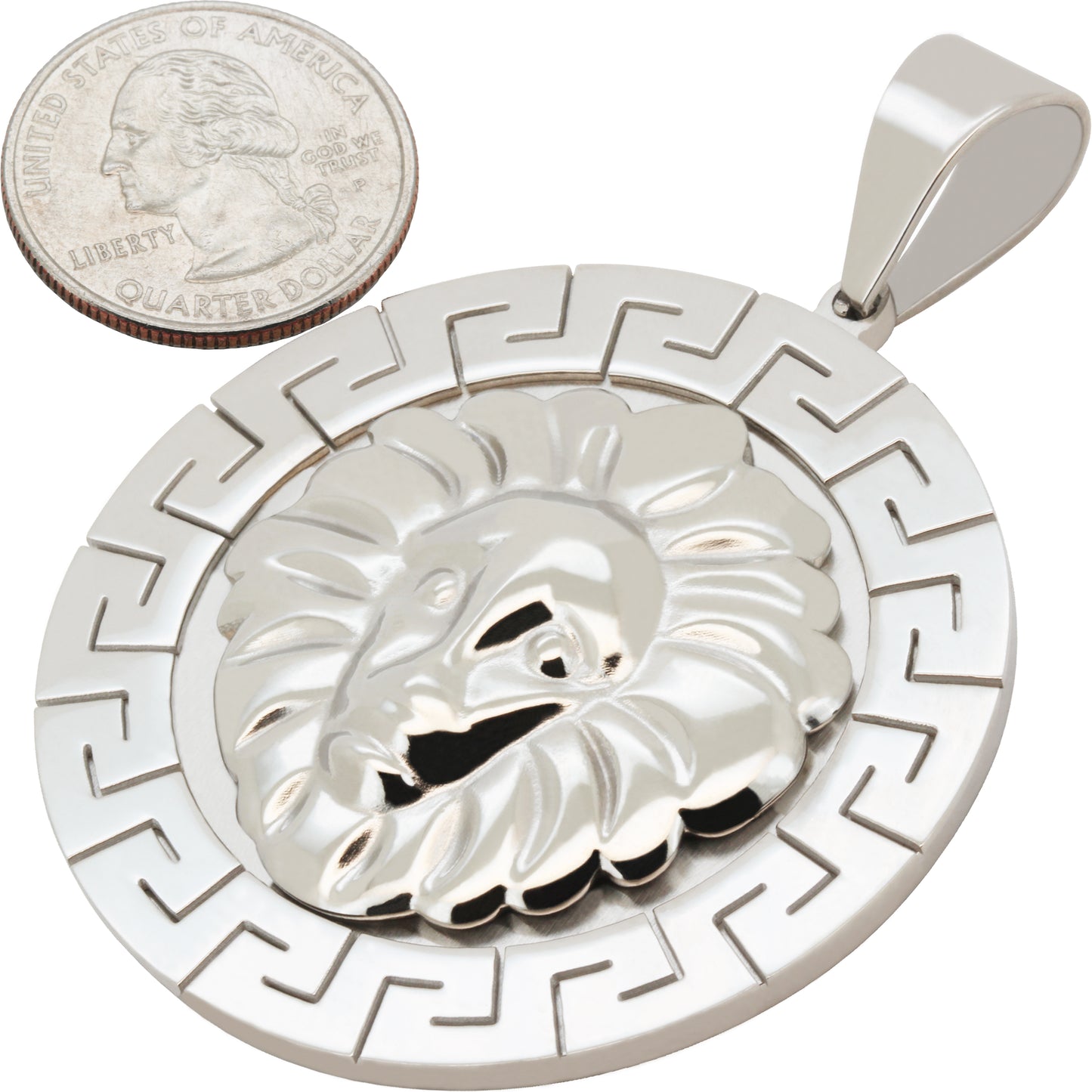Lion Head Medallion Pendant