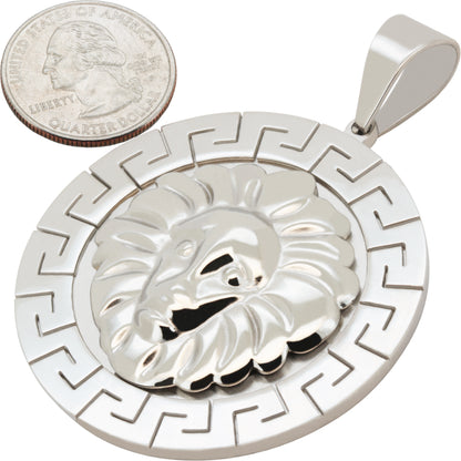 Lion Head Medallion Pendant