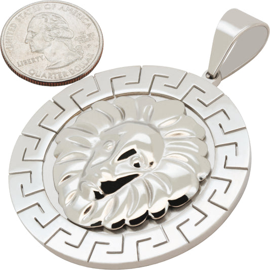 Lion Head Medallion Pendant