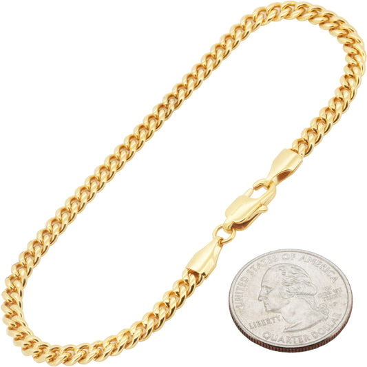 4mm Miami Cuban Link Bracelet 7.5"