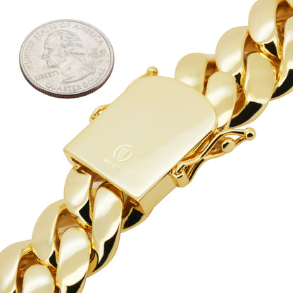 24mm Miami Cuban Link Bracelet 9"