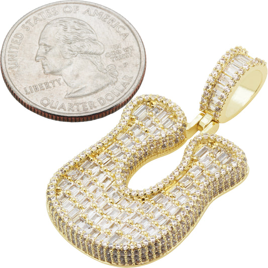 Bubble Letter U Pendant