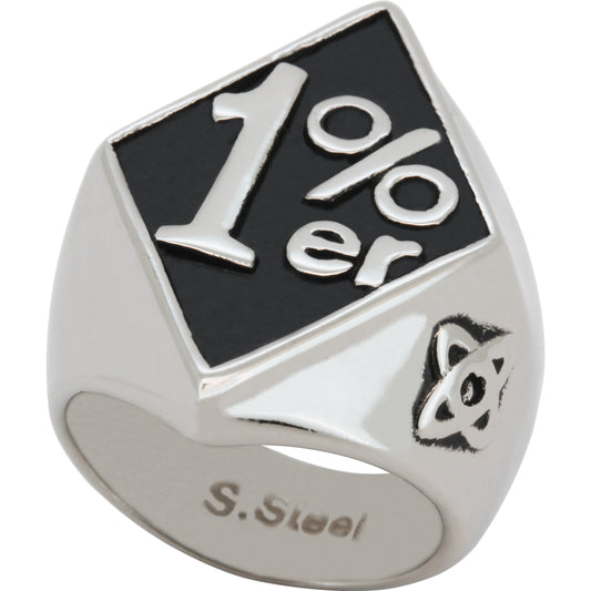 1%er Signet Ring Size 10