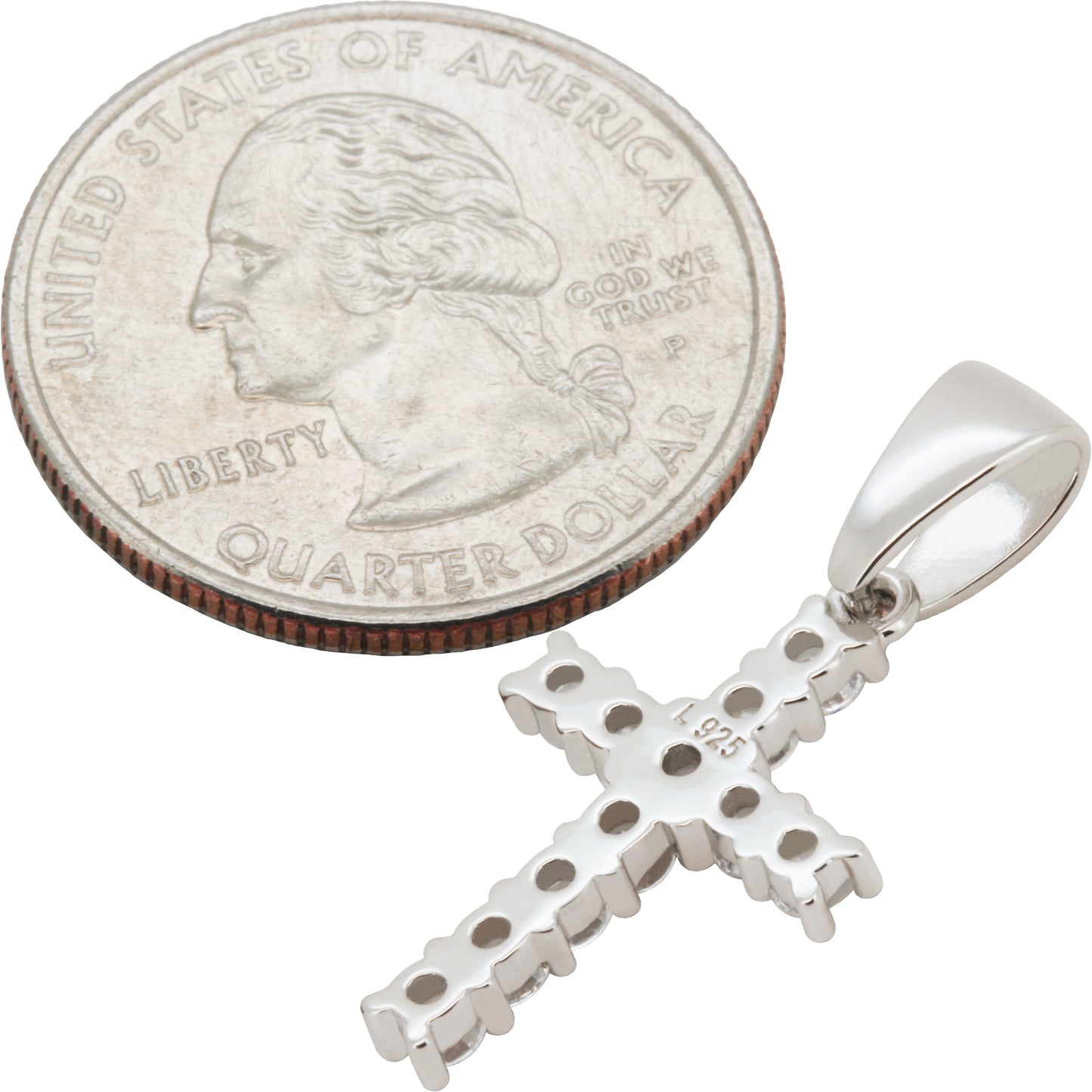 3mm Tennis Cross Pendant