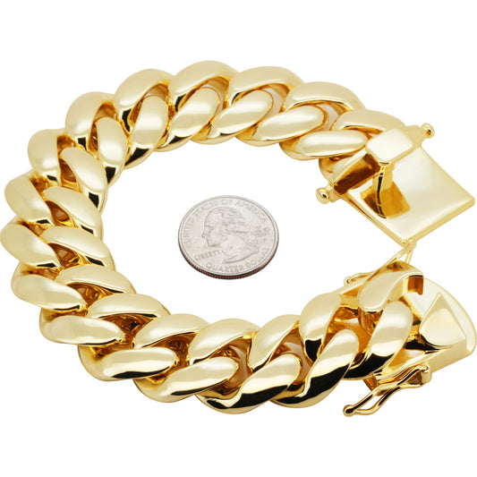 24mm Miami Cuban Link Bracelet 9"