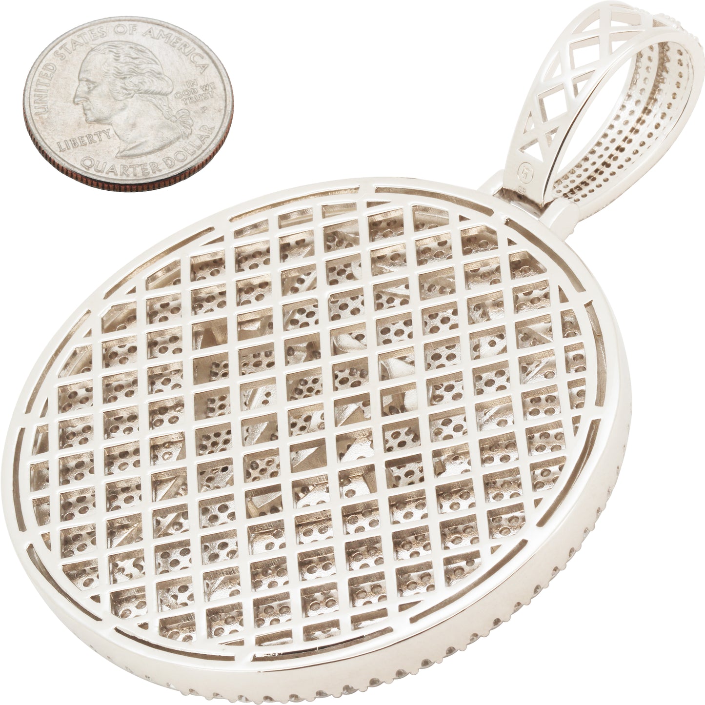 Quadruple Number 7 Circle Pendant