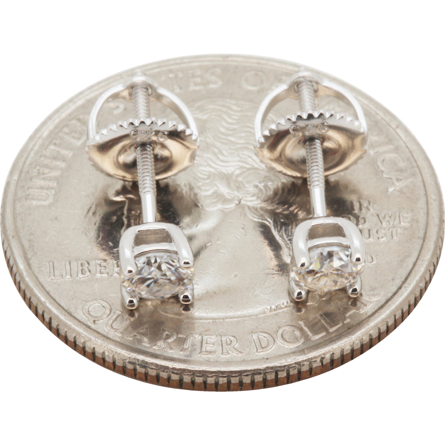 4mm 0.6ctw Moissanite Solitaire Studs