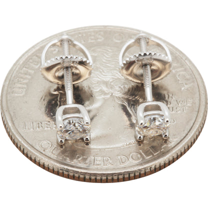 4mm 0.6ctw Moissanite Solitaire Studs
