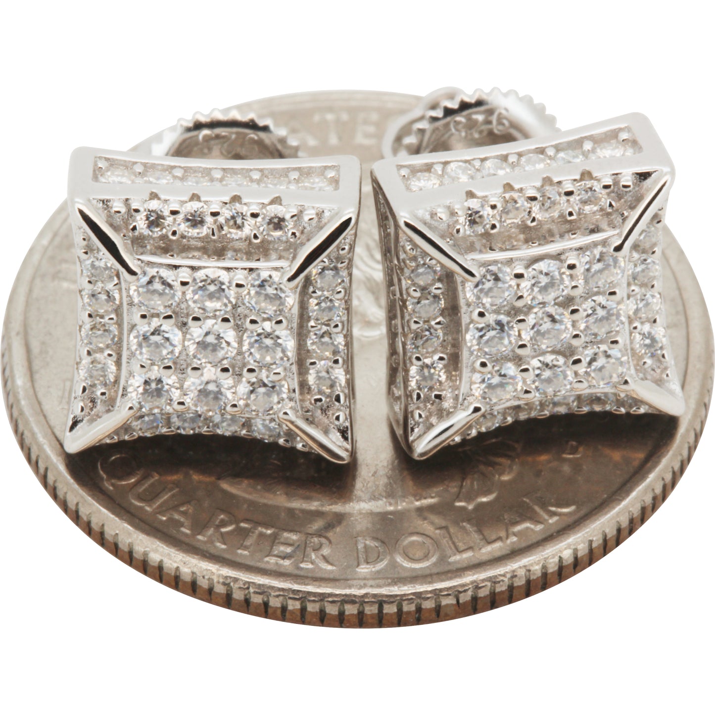 9.5mm Moissanite Square Studs