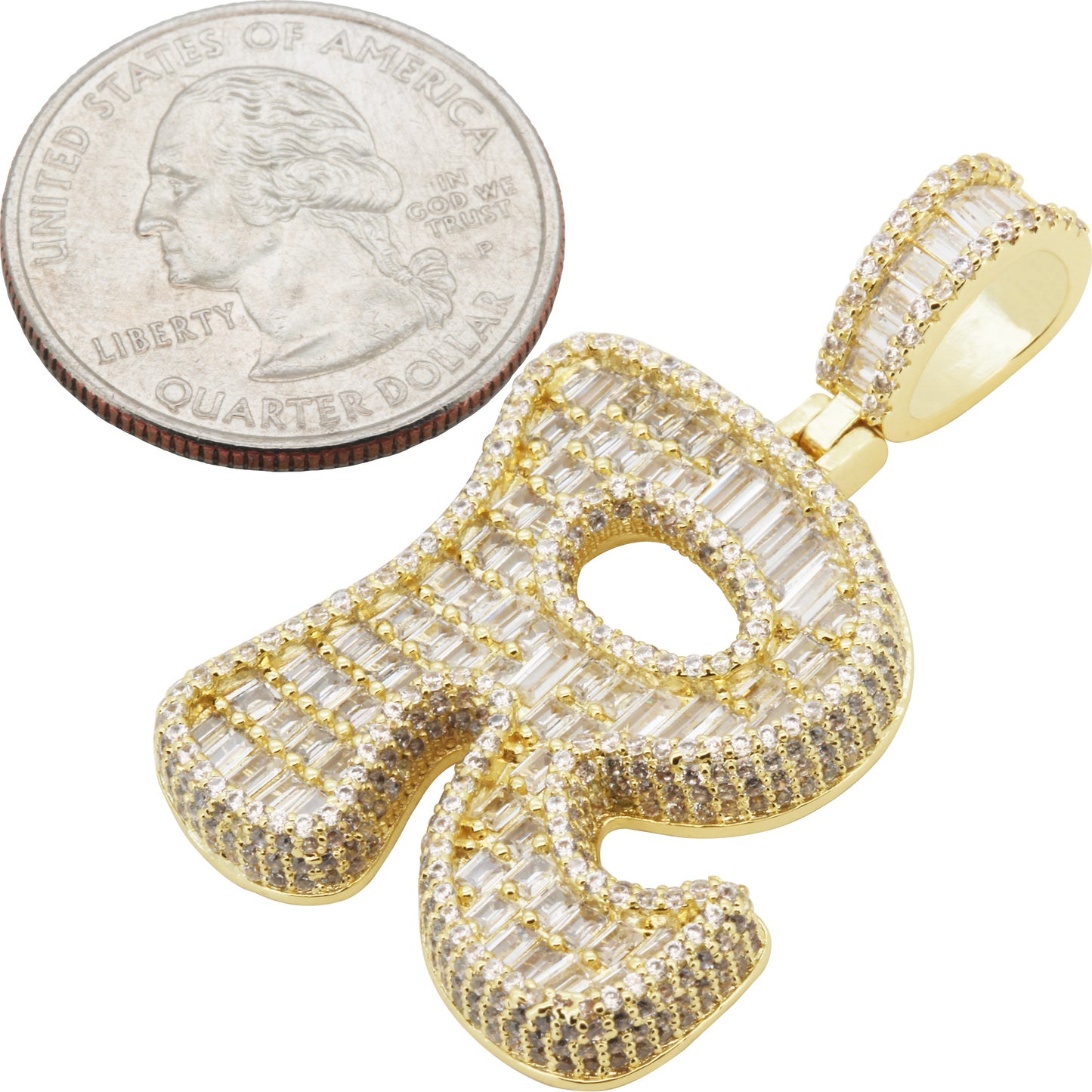 Bubble Letter R Pendant