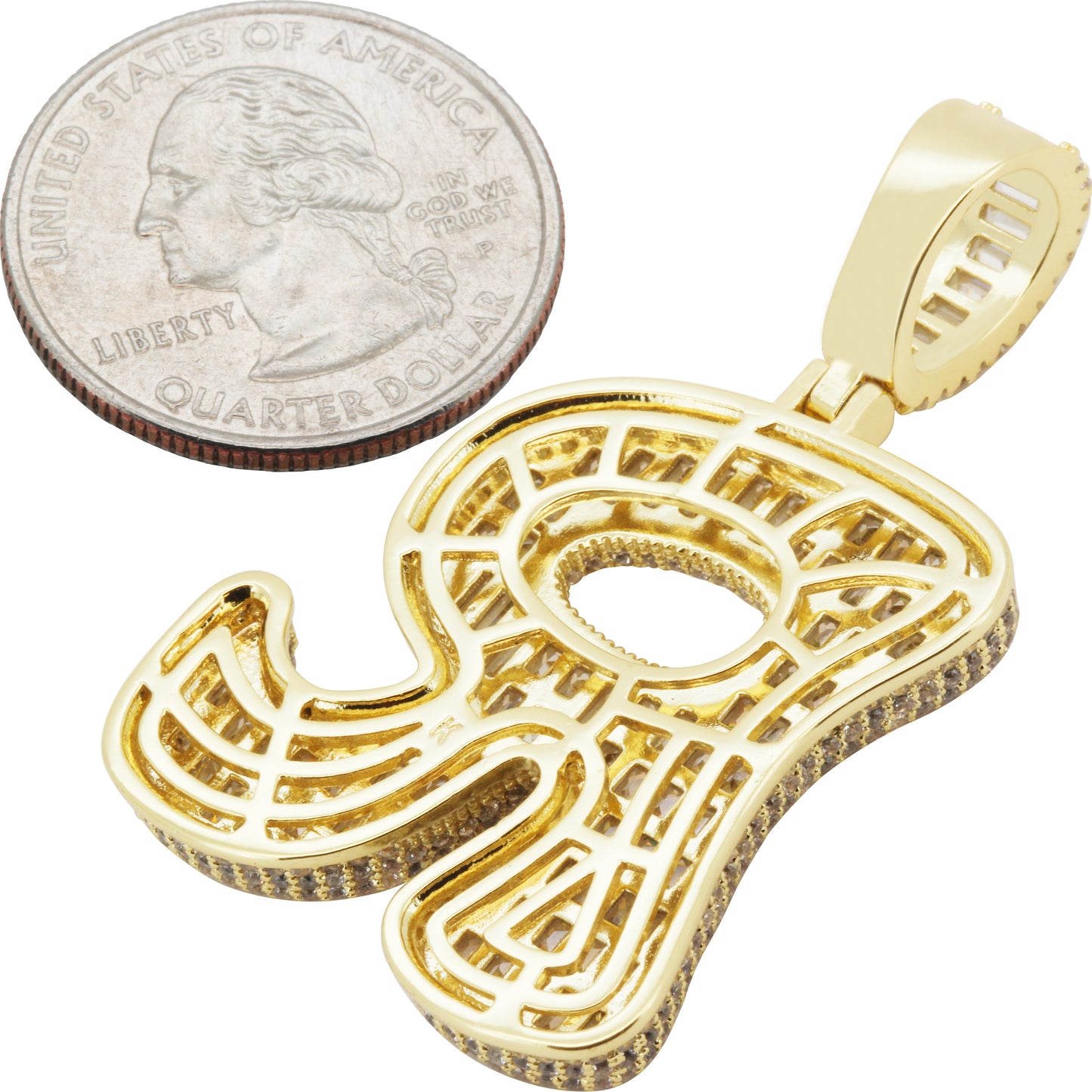 Bubble Letter R Pendant
