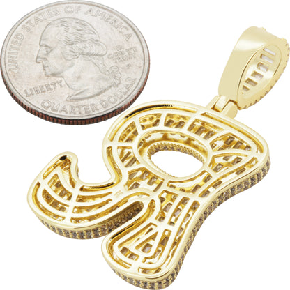 Bubble Letter R Pendant