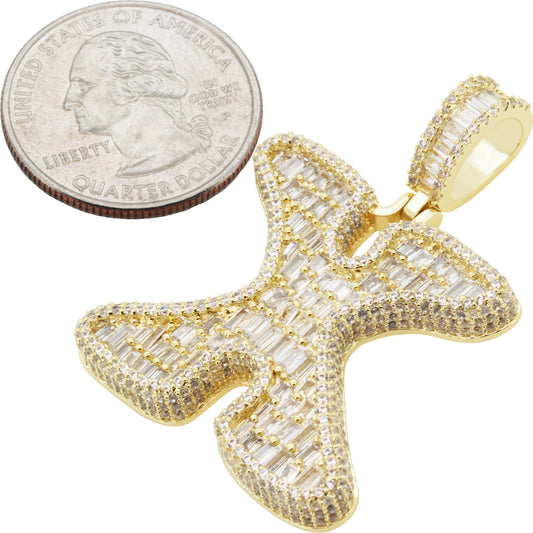 Bubble Letter X Pendant