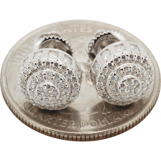 9mm Moissanite Circle Studs