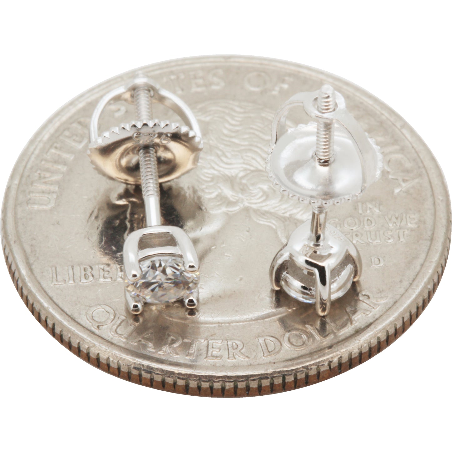 4mm 0.6ctw Moissanite Solitaire Studs