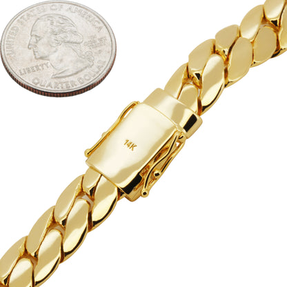 12mm Miami Cuban Link Bracelet 8.5"
