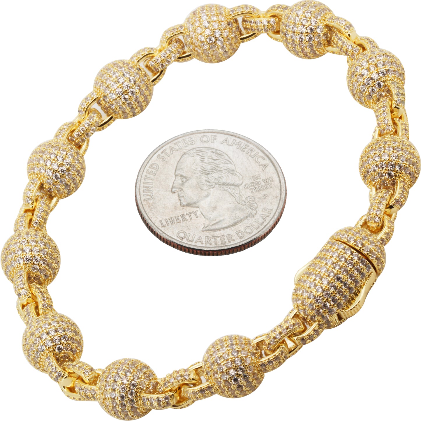 10mm Ball Bracelet 8"