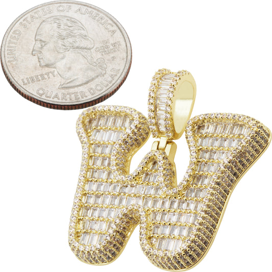Bubble Letter W Pendant