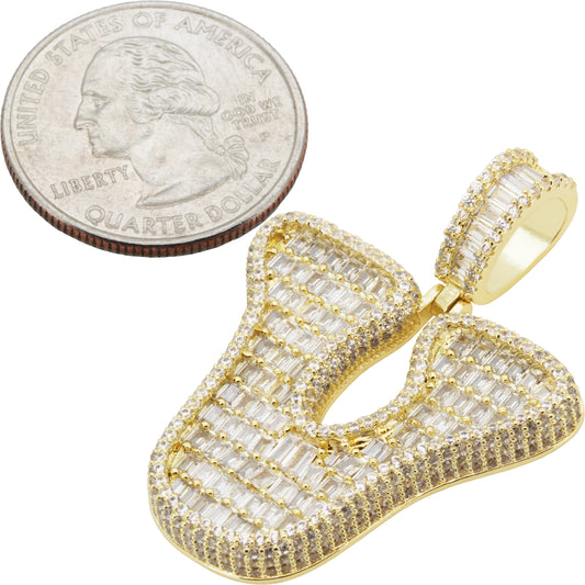 Bubble Letter V Pendant