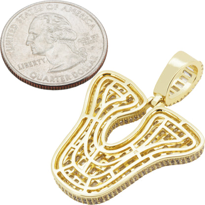Bubble Letter V Pendant