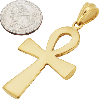 Quilted Ankh Cross Pendant