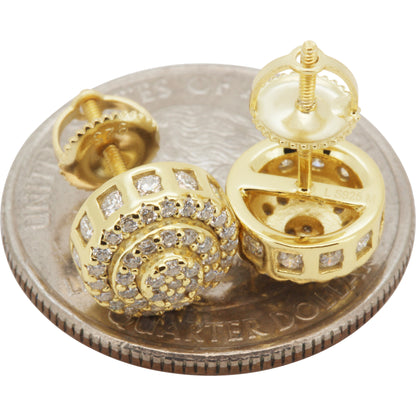 9mm Moissanite Circle Studs