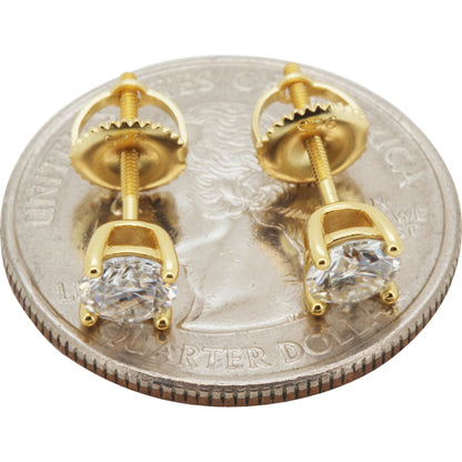 5mm 1ctw Moissanite Solitaire Studs