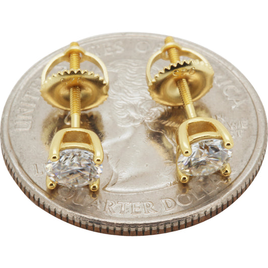 5mm 1ctw Moissanite Solitaire Studs