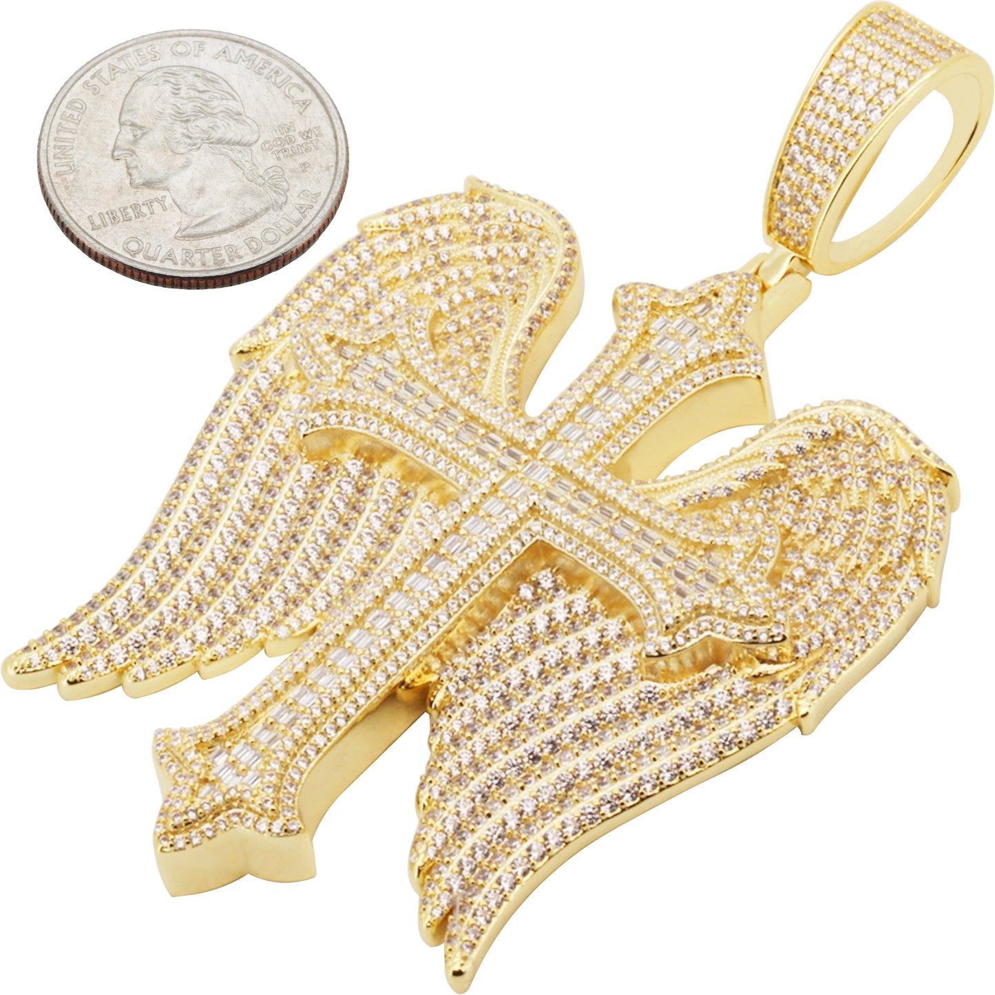 Cross Angel Wing Pendant