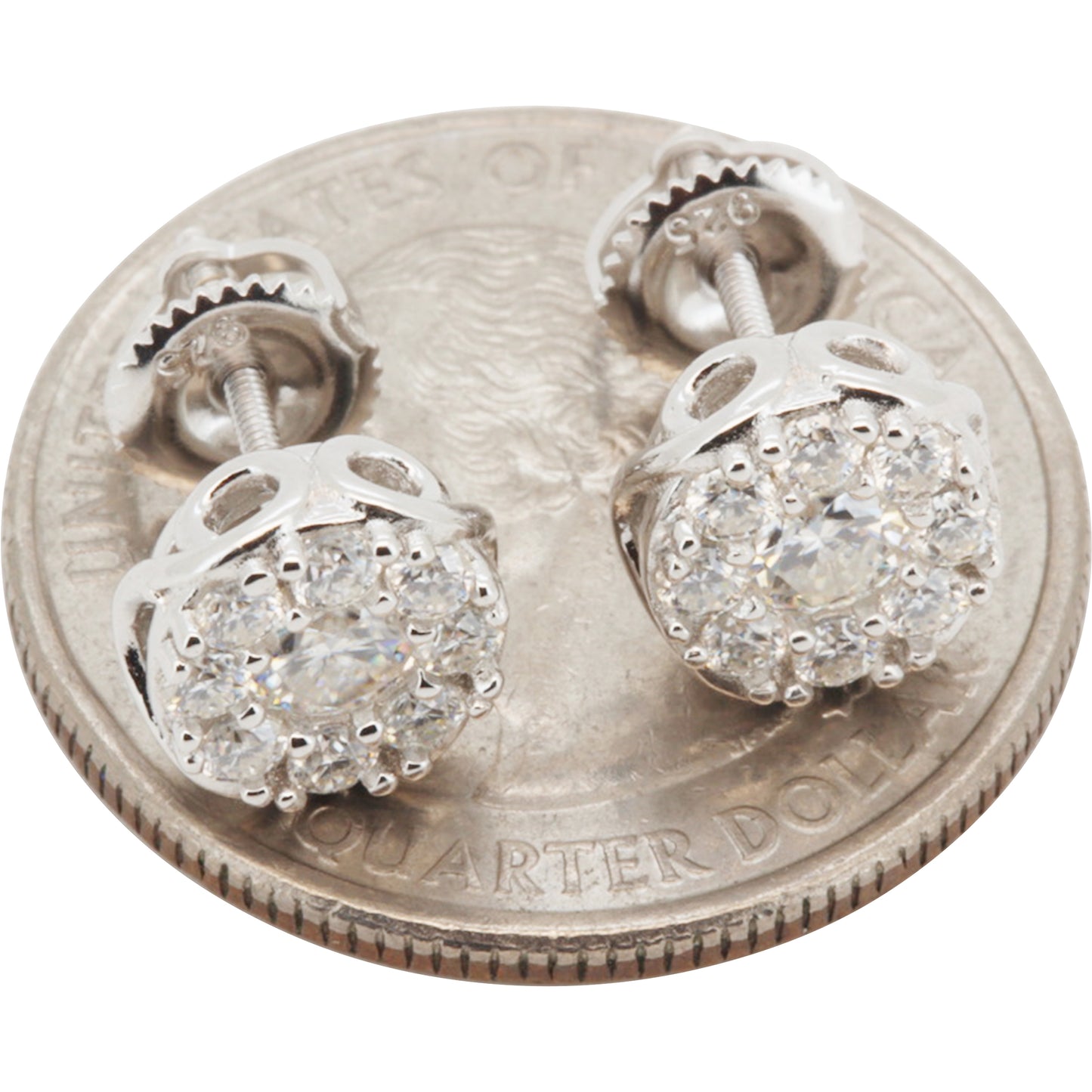 8.5mm Moissanite Circle Studs