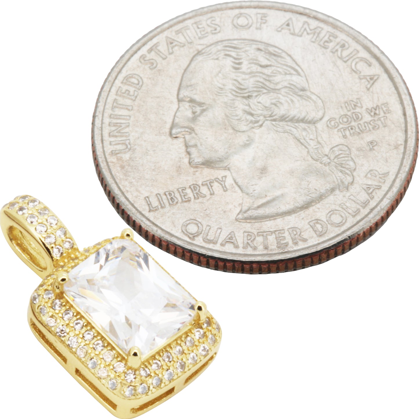 Rectangle Halo Pendant