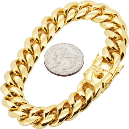14mm Miami Cuban Link Bracelet 6"