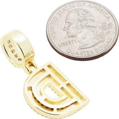 Block Letter D Pendant