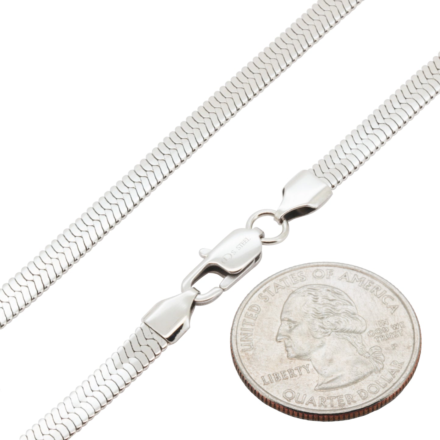 Herringbone Chain (316L Stainless Steel)