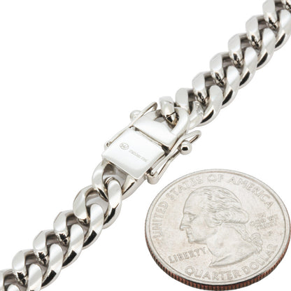 8mm Miami Cuban Link Bracelet 12"