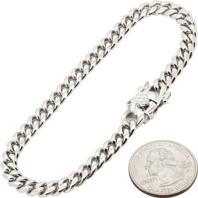 6mm Miami Cuban Link Bracelet 12"
