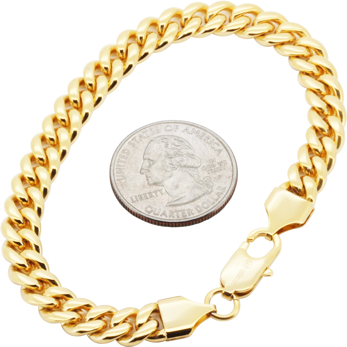 8mm Miami Cuban Link Bracelet 8"