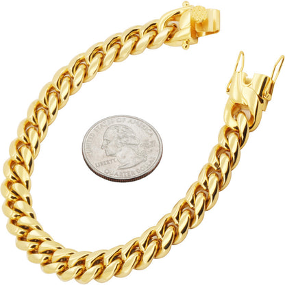 10mm Miami Cuban Link Bracelet 8.5"