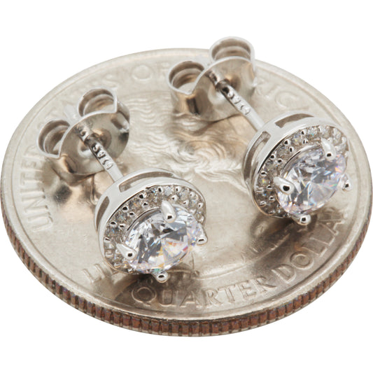 7mm Birthstone Circle Studs