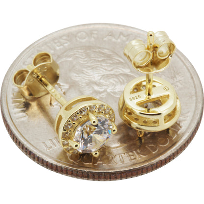 7mm Birthstone Circle Studs