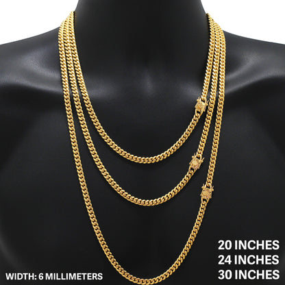 6mm Miami Cuban Link Chain 18"
